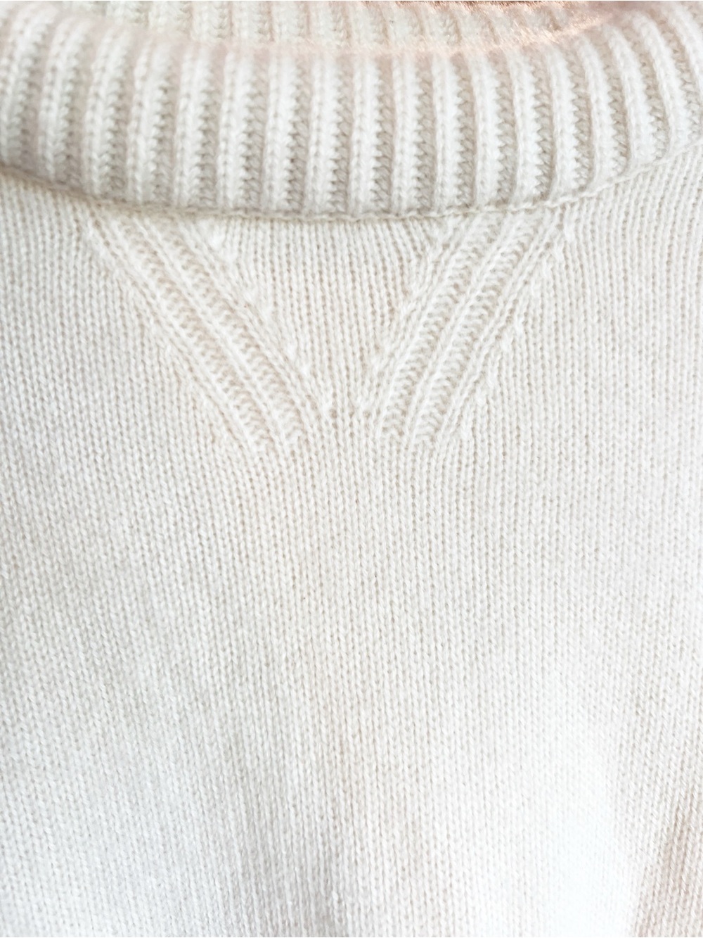 Rag & Bone Pierce Slim Ivory Cashmere Sweater Size S - Picture 4 of 8